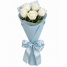 Букет 5 Белых роз Проуд #REPLACE_PRED# Верхние Серги
