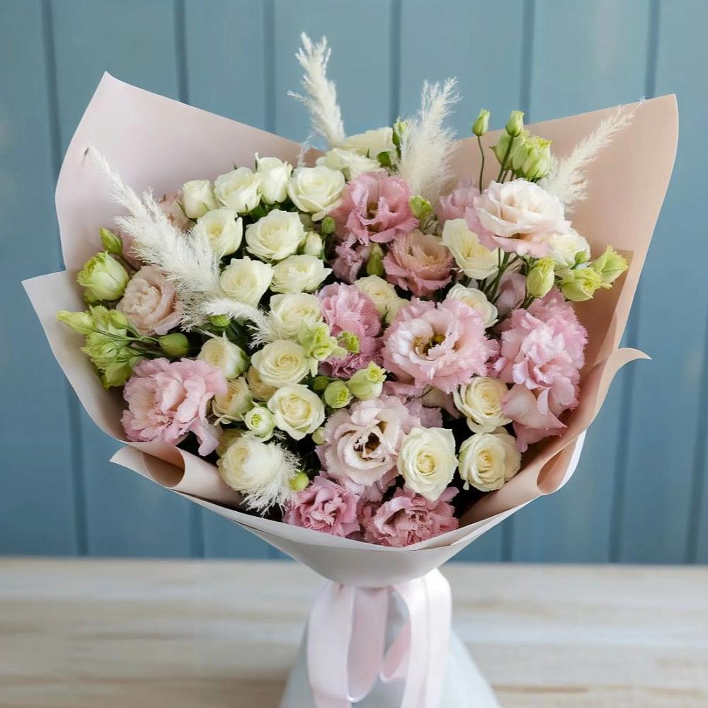 Букет цветов из: Альстромерии и Розы в Верхние Серги