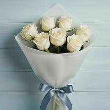 Букет 7 Белых роз Эдлесс Лав в Верхние Серги