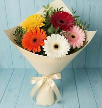 Букет цветов из:  Герберы в Верхние Серги