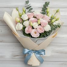 Букет цветов из:  Лизиантусы #REPLACE_PRED# Верхние Серги