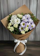 Букет цветов из:  Хризантемы и Розы в Верхние Серги