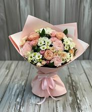 Букет цветов из:  Гвоздики, Розы и Хризантемы #REPLACE_PRED# Верхние Серги