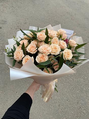 Букет Кремовые розы Латте в Верхние Серги