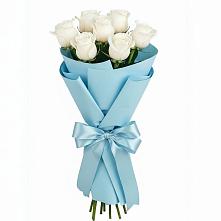 Букет 7 белых роз Проуд в Верхние Серги