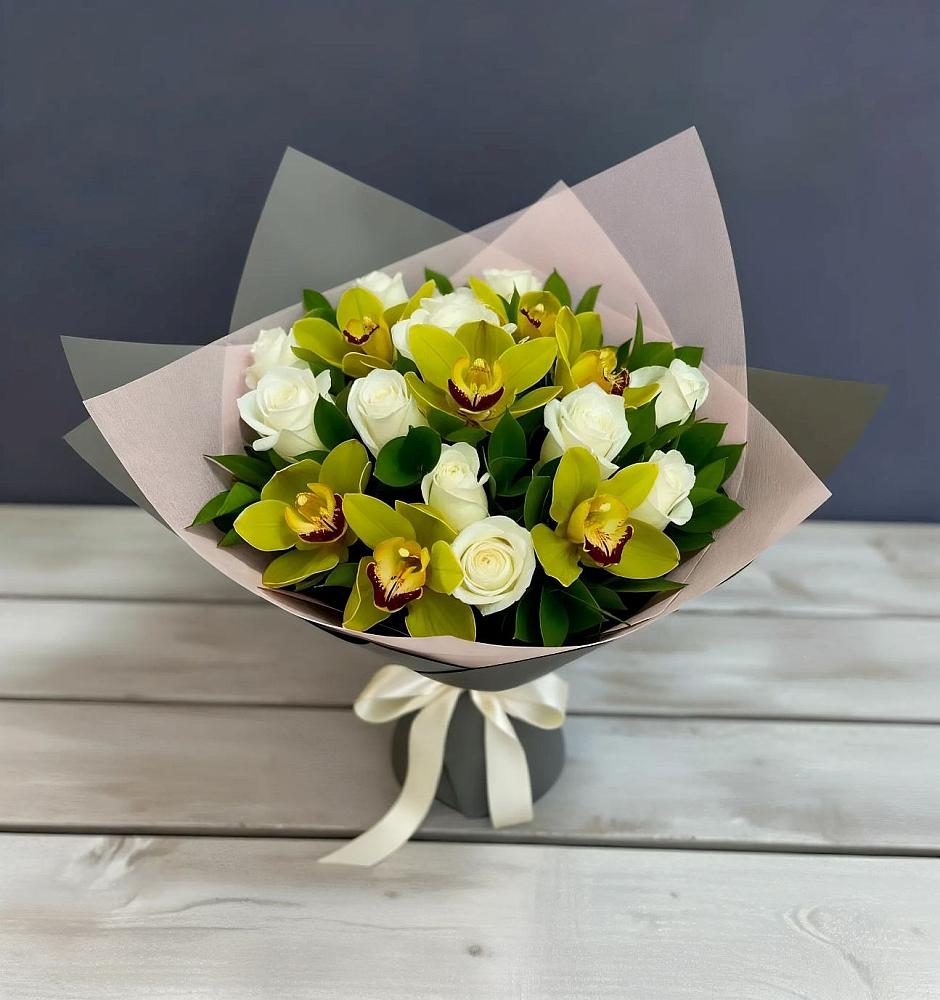 Букет цветов из: Орхидеи и Розы в Верхние Серги