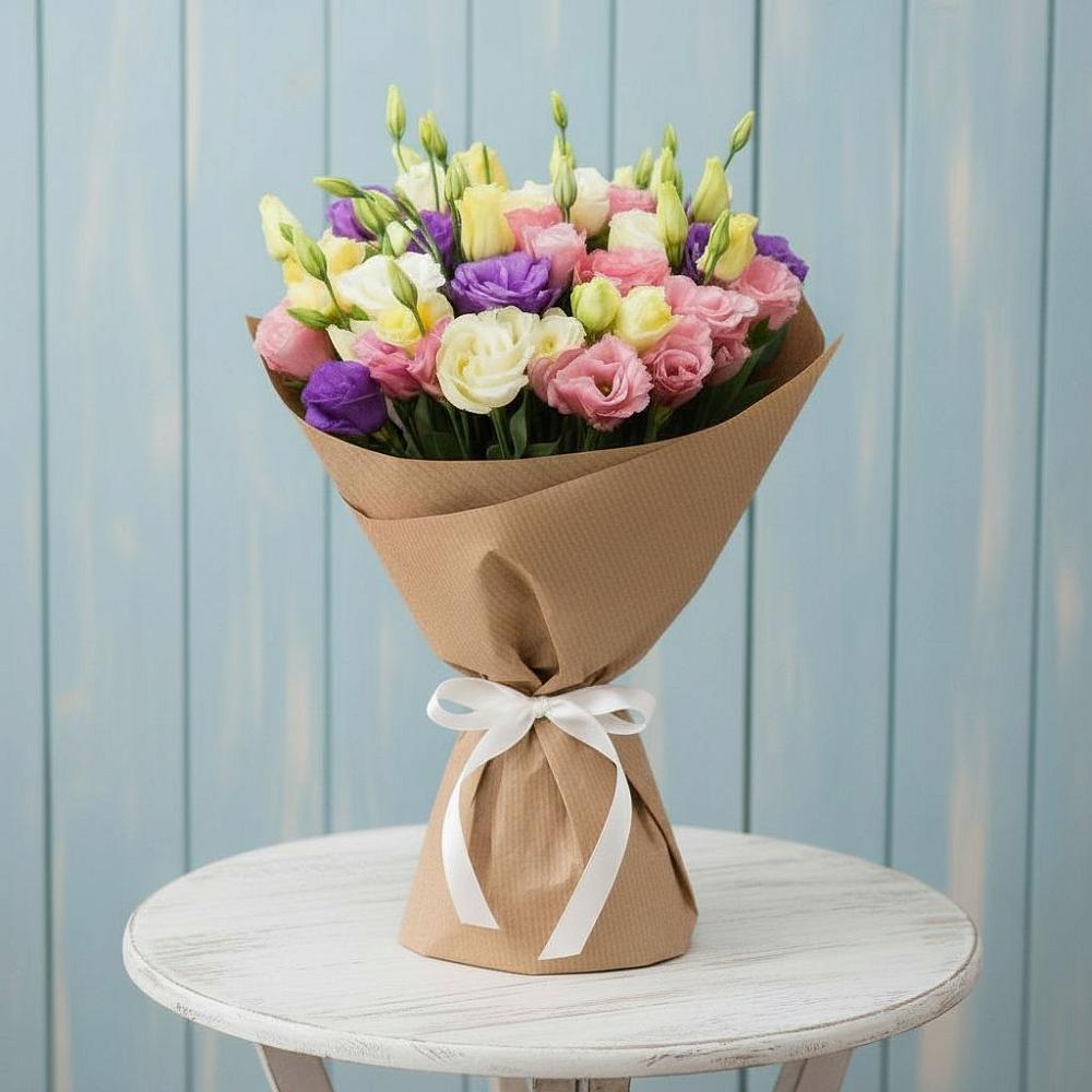 Букет цветов из: Лизиантусы в Верхние Серги