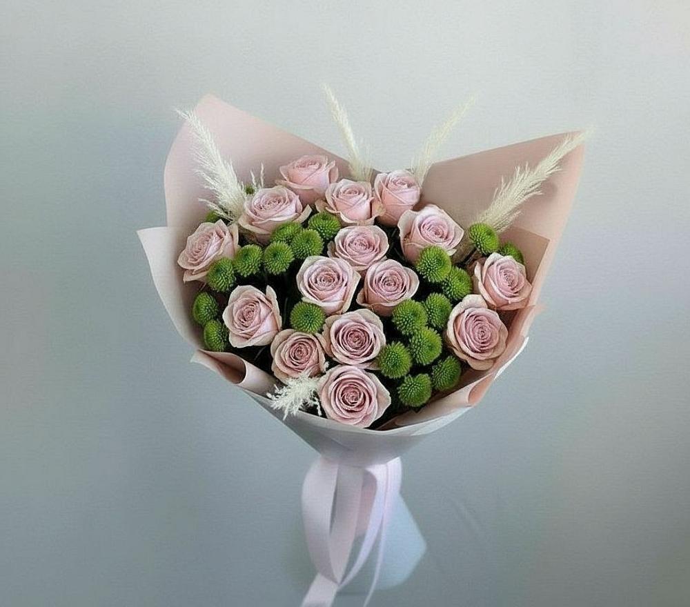 Букет цветов из: Розы и Хризантемы в Верхние Серги