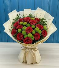 Букет цветов из:  Розы и Хризантемы в Верхние Серги