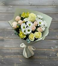 Букет цветов из:  Альстромерии, Розы и Хризантемы в Верхние Серги