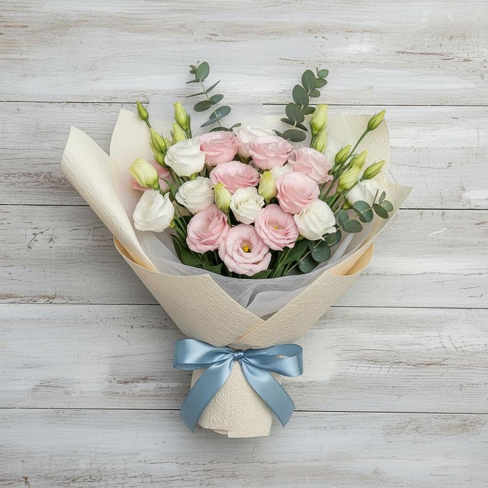 Букет цветов из: Лизиантусы в Верхние Серги